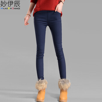 
                                        妙伊辰 打底裤 女新款 烫金裤子紧身小脚裤打底裤女外穿6601 黑色  1108 S                