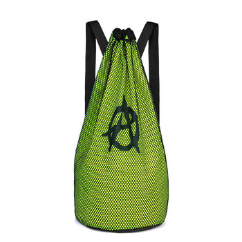 羽驰佑游海边沙滩出游装备 韩版情侣包 沙滩网包 防水游泳包 浅绿色【