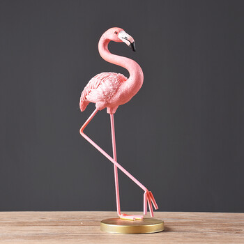 北欧火烈鸟树脂摆件 简约现代客厅电视柜软装装饰品 样板房摆设 a款