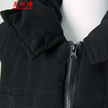 美丽嫦2015冬季加肥加大码女装连帽休闲中长款胖MM厚棉衣马甲 黑色 5xl