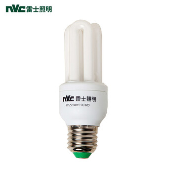 雷士照明NVC 节能灯 E27灯头 3U节能灯（2支装） 14W 白光