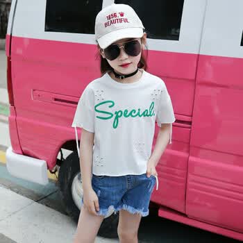 童装t恤女夏天5儿童女孩子丅恤6女童t恤桖血短袖8夏季9小学生衣服7