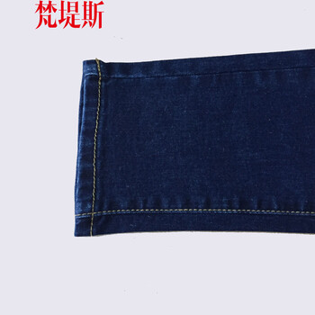 梵堤斯 加绒牛仔裤女小脚高腰女裤LNZK002 深蓝 31码