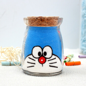 diy创意哆啦a梦沙画瓶定制灵魂生日礼物女生送女友情侣闺蜜沙瓶画