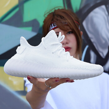 axm 椰子泡泡鞋女白色纯白斑马女士运动健身房瑜伽小白鞋女 组合全白