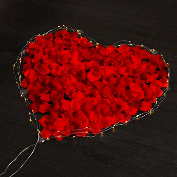 仿真玫瑰花瓣结婚婚房布置造型七夕套餐生日求爱表白告白浪漫装饰