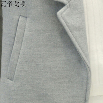 瓦帝戈顿毛呢大衣女装秋冬新款韩版女中长款西装领风衣外套2002 灰色 L