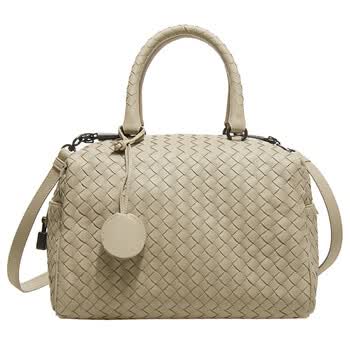 bottega veneta bv 宝缇嘉 女士淡粉色羊皮编织手提单肩包 386496 v