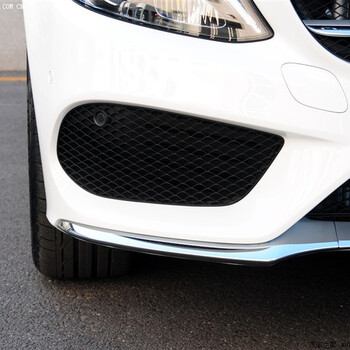 1518款奔驰c级前保险杠亮条c180lc200lc260lc300l前杠饰条电镀装饰条