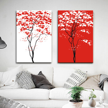 客厅装饰画简易电表箱遮盖壁画餐厅玄关无框画北欧简约两联挂画 ll01