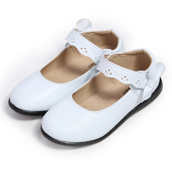 秋季蕾丝花边皮鞋学生白色女童皮鞋公主鞋舞蹈鞋演出鞋儿童单鞋 标准