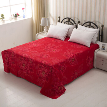 8m床学生宿舍 床品 大红花开 200cmx230cm