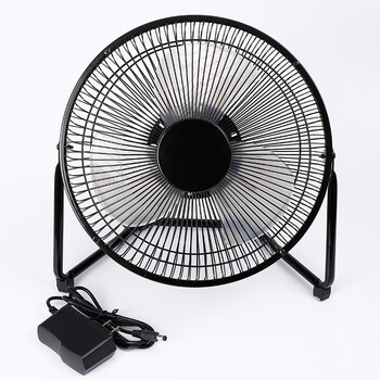 10寸直插电办公桌面台式风扇不是usb配12v插头2档大风力静音 黑色