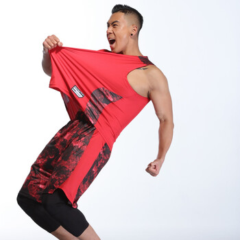 篮球服套装男夏季背心定制diy印字大学生运动训练队服比赛篮球衣 红色