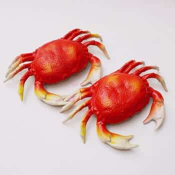 仿真塑料螃蟹海鲜食物食品模型家居装饰酒店餐厅样板摆设摄影道具