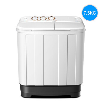 半自动双缸双桶波轮洗衣机家用小型 7.5kg-桶风干