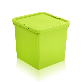 周转筐储物箱收纳箱收纳衣物小号玩具钓鱼收纳盒正方形整理箱 绿色
