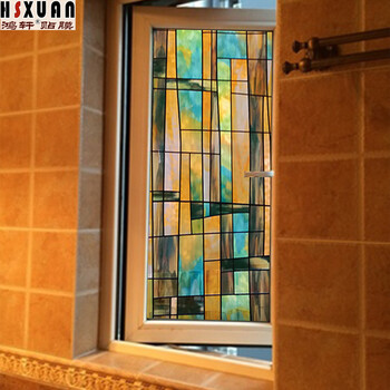 美式玻璃贴纸卫生间窗纸玻璃贴膜浴室玻璃门贴纸窗户贴纸遮光防透