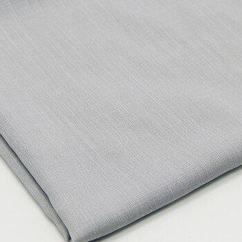 亚麻布料服装面料纯色麻布薄透气夏季连衣裙裤子棉麻布料-k 浅灰色 每