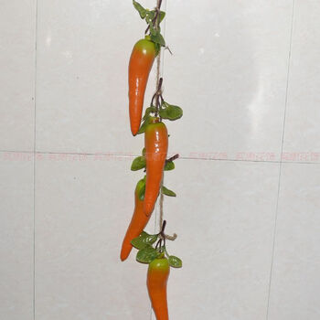 仿真蔬果串农家乐装饰品饭店小庭院挂饰品模型仿真茄子串红萝卜串 红