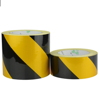5cm10cm黑黄红白反光膜警示胶带反光贴条地贴纸防水标识贴条c 5*20