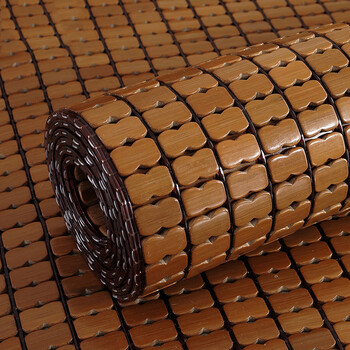 正帆麻将席沙发垫竹席防滑简约组合凉垫子夏季竹凉席坐垫 咖色无边款