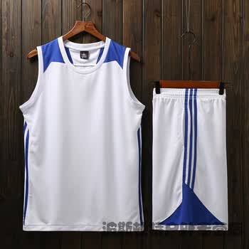 球衣 篮球服套装男 大学生夏季短袖球服篮球男定制运动背心 6010白色