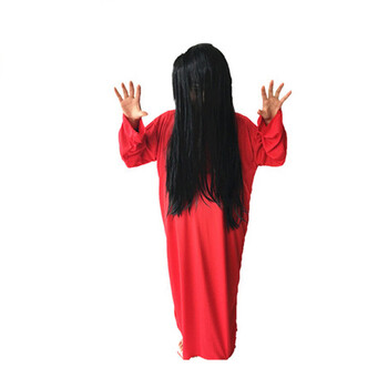 万圣节鬼衣 黑白无常恐怖贞子服装道士衣服清朝僵尸服装 红色贞子 黑