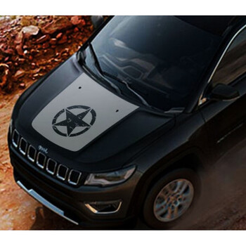 车品jeep新款指南者机盖车贴车头盖贴纸 发动机引擎盖贴画装饰车载 d