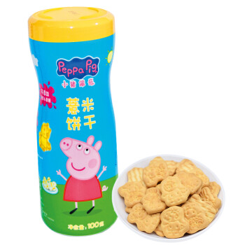 小豬佩奇(peppa pig)餅乾100g罐裝3種口味 寶寶零食 造型好看好吃