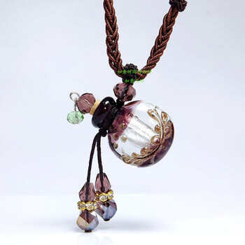 精美香薰水饰品 琉璃精油瓶 项链 吊坠许愿瓶毛衣链 长款女挂饰品