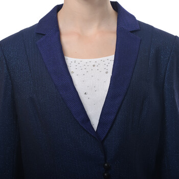 赛斯特女装 西服领修身毛呢上衣 S0228J 兰色 CXL(170/100)