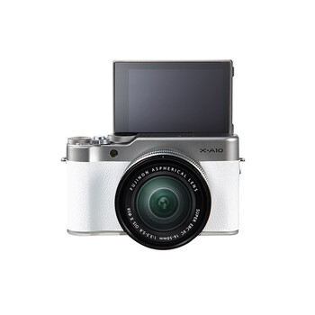 富士(fujifilm)xa10 微单 数码相机 自拍照像机 白色xc16-50mm镜头