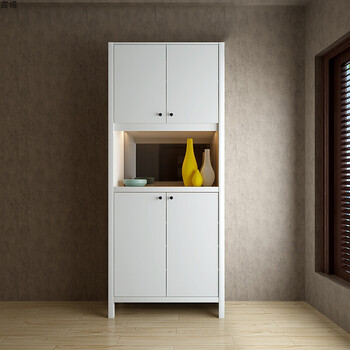 穿衣镜挂衣架酒柜 多功能玄关柜隔断 北欧高鞋柜衣帽柜 白色两门鞋柜