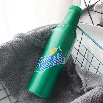 保温杯潮流男士女情侣学生水杯子韩版便携简约文艺随手杯 雪碧(450ml)