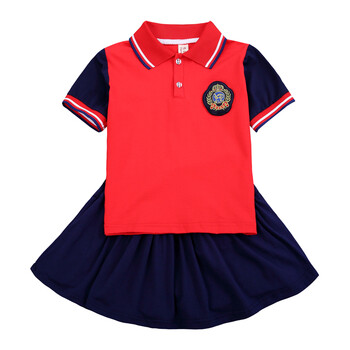 幼儿园毕业服夏幼儿园园服夏季小学生班服男女童儿童校服套装 红色女