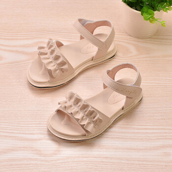 女童凉鞋2018新款夏季韩版儿童凉鞋软底小公主 白色 36码内长约22.4cm