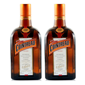 cointreau/君度橙味力娇酒 香橙甜酒 洋酒 鸡尾酒利口酒 700毫升 双支