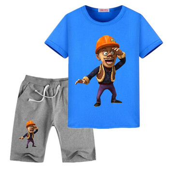 【3免1】童装熊出没光头强衣服夏天男儿童短袖t恤短裤套装光头强上衣