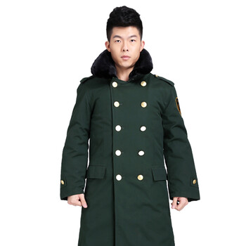 策马 冬季新品 男士常服加绒棉大衣 户外防水防风 保暖 武警常服大衣