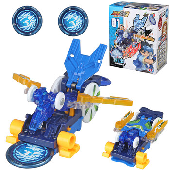 夺晶弹射自动变形套装系列儿童玩具 两次空翻变形系列-疾影风684101
