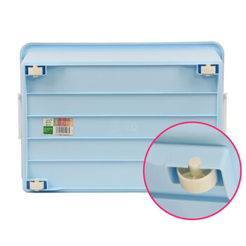 爱之佳 三个装塑料收纳箱 带盖滑轮整理箱 中号儿童玩具衣物收纳盒 汽车后备箱整理盒 储物箱 淡绿色+淡粉色+淡蓝色 50L