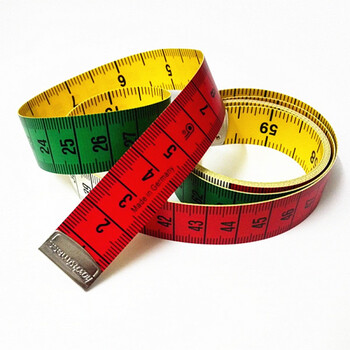 进口皮尺hoechstmass量身尺软皮尺量衣尺卷尺三围尺裁缝工具 彩虹色