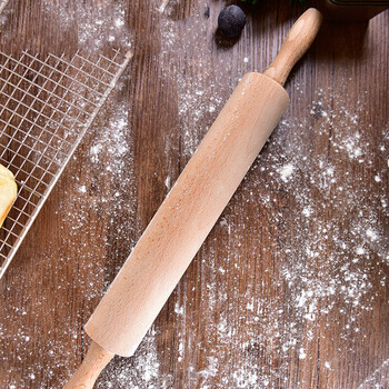 实木擀面杖 滚轴擀面棍 饼干饺子皮走锤压面棍 厨房烘焙工具