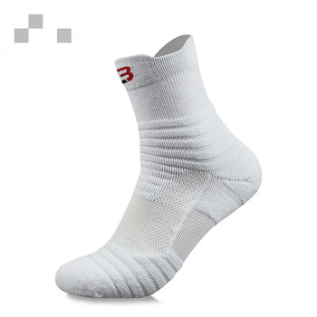 篮球袜子春夏中筒男女长短筒加厚毛巾底精英袜子抖音 中筒-1双白色