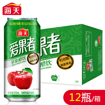海天爱果者苹果醋饮料310ml12罐