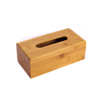 纸巾盒logo 简约竹质卷纸收纳盒 酒店办公客厅餐巾抽纸盒 抽底大号24*