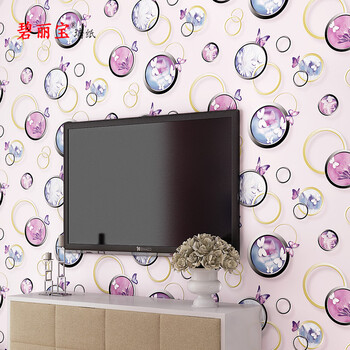 碧丽宝墙纸无纺布壁纸卧室客厅电视背景墙纸简约现代圆圈 123047