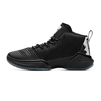 安踏篮球鞋男 要疯系列篮球战靴 2018夏季新品运动鞋男11831111 黑