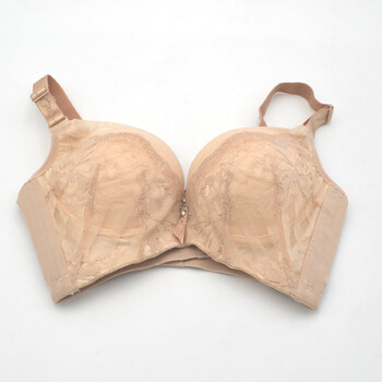 芬奈性感蕾丝小胸加厚杯文胸 上托聚拢调整型内衣胸 肤色 70b